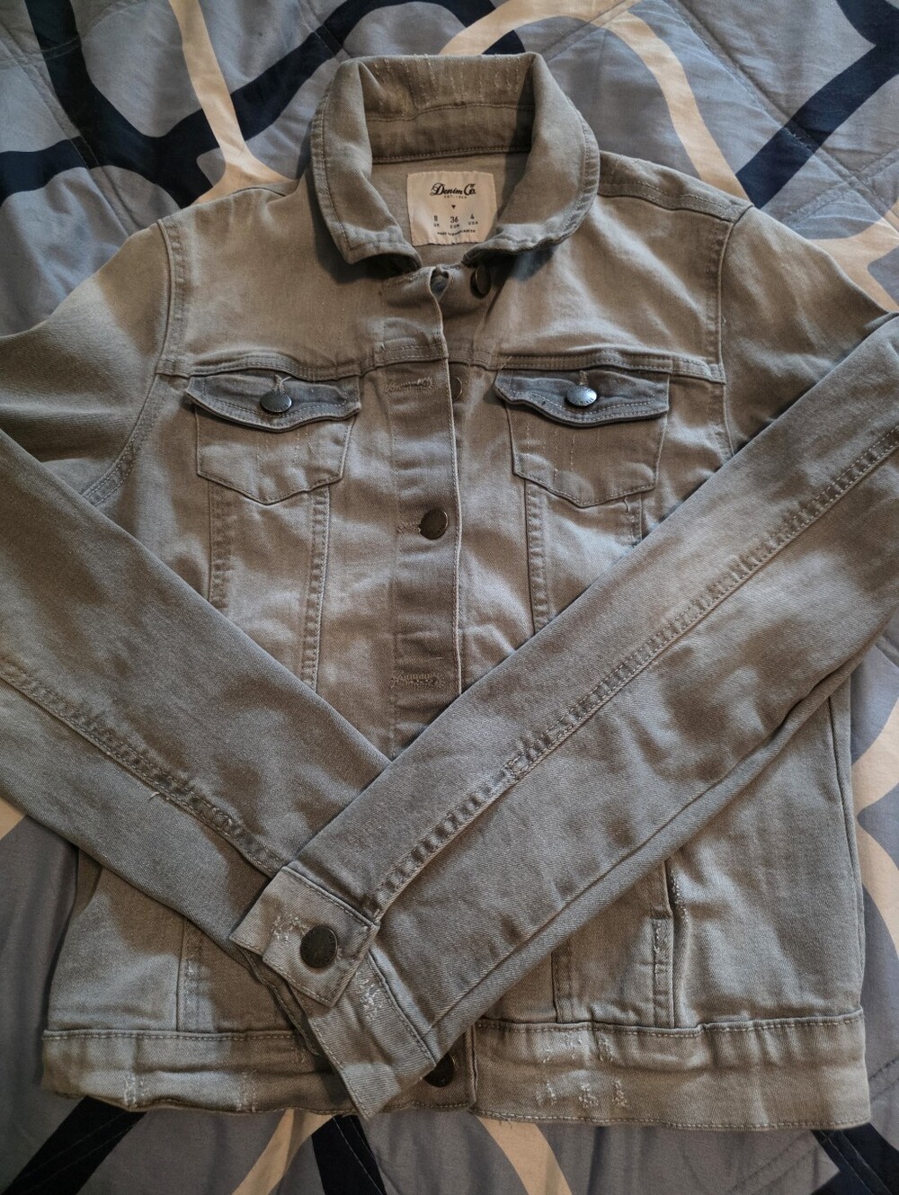 Denim&Co Distressed Denim Jacket